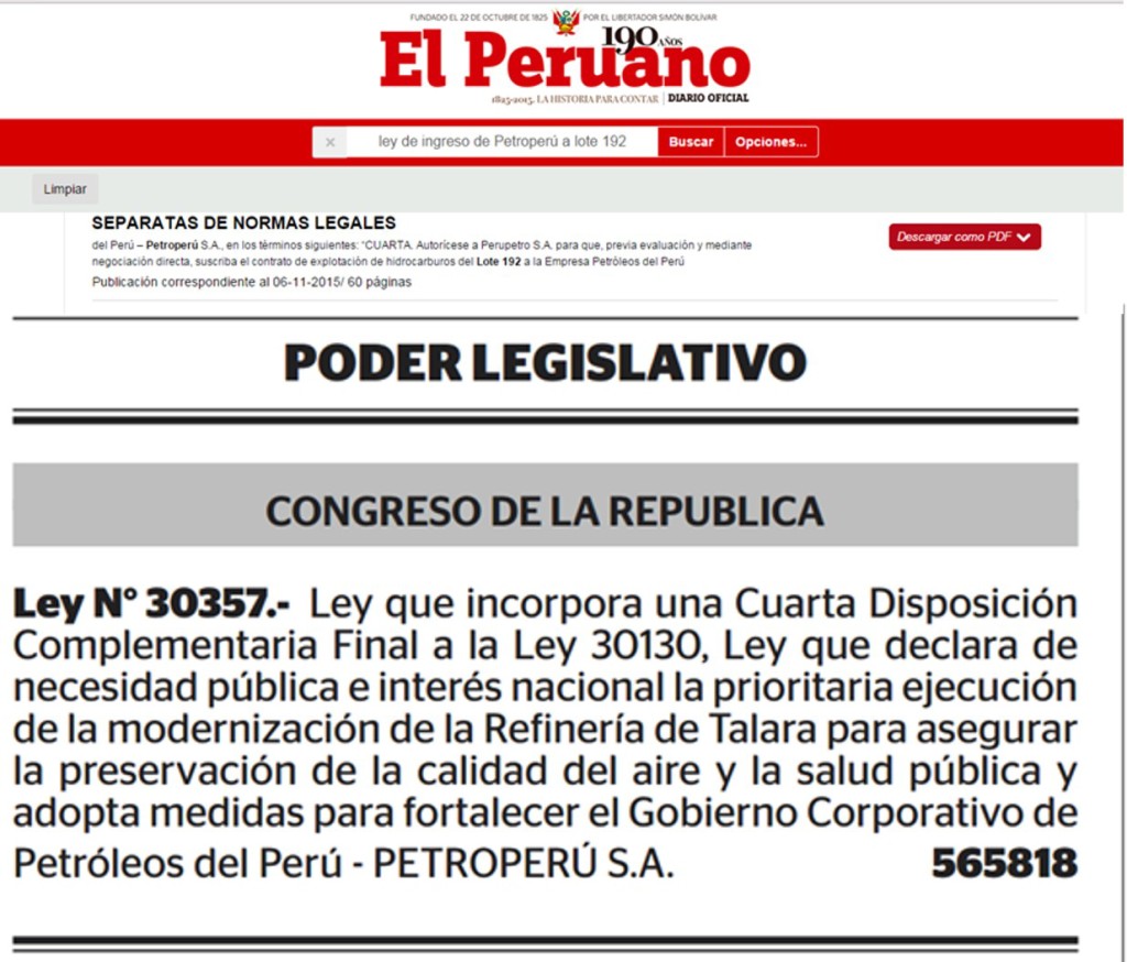 Diario oficial "El Peruano"