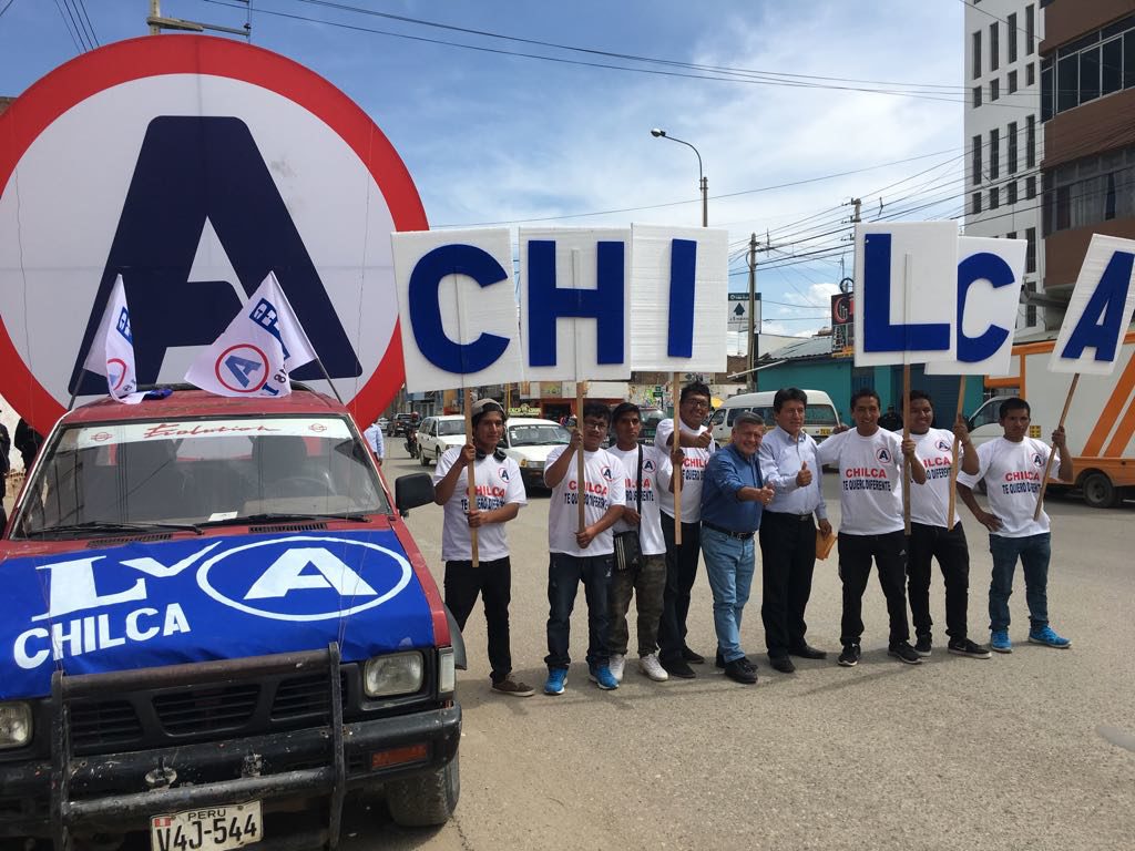 Militancia de APP presente en la capital de Junín, Huancayo.